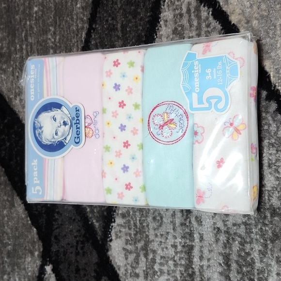 BON BEBE NEWBORN 3 PC BODY SUITS GERBER 3-6 MOS. 5 PC ONESIES COTTON BUNDLE NEW - Picture 2 of 13